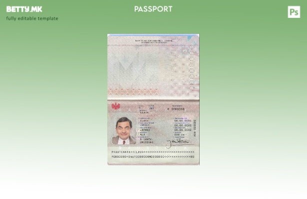 Шаблон за пасош на Австрија во модерен стил